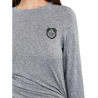 Blazon-Patch Long-Sleeve Wool-Blend T-Shirt