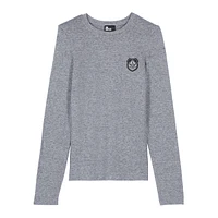 Blazon-Patch Long-Sleeve Wool-Blend T-Shirt