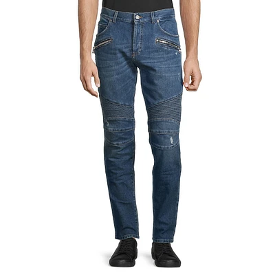 Rib Tapered Jeans