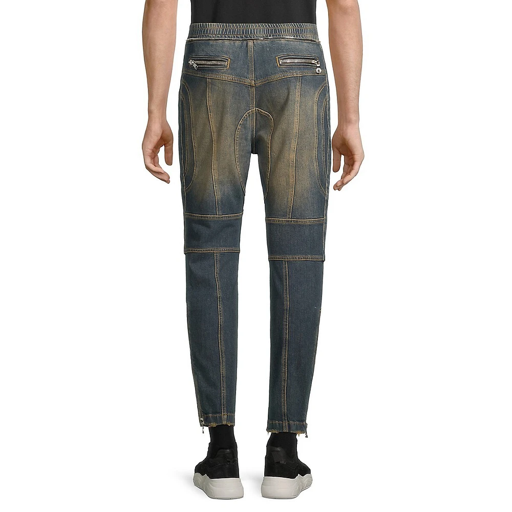 Padded-Knee Rider Jeans