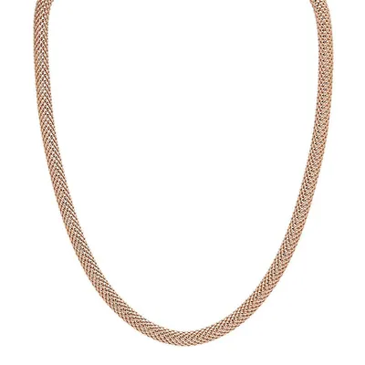 18kt Gold Plated 18" Round Mesh With Large Necklace