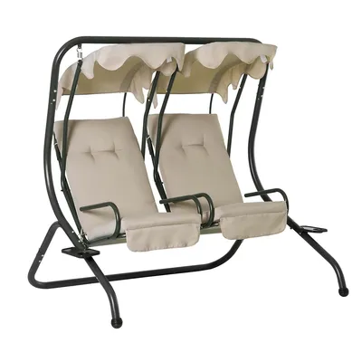 2 Seat Modern Outdoor Swing Chairs