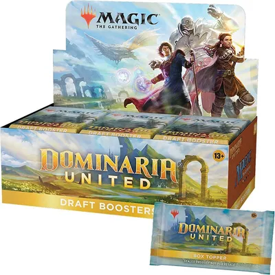 Dominaria United Draft Booster Box | 36 Packs + Box Topper Card (541 Magic Cards)
