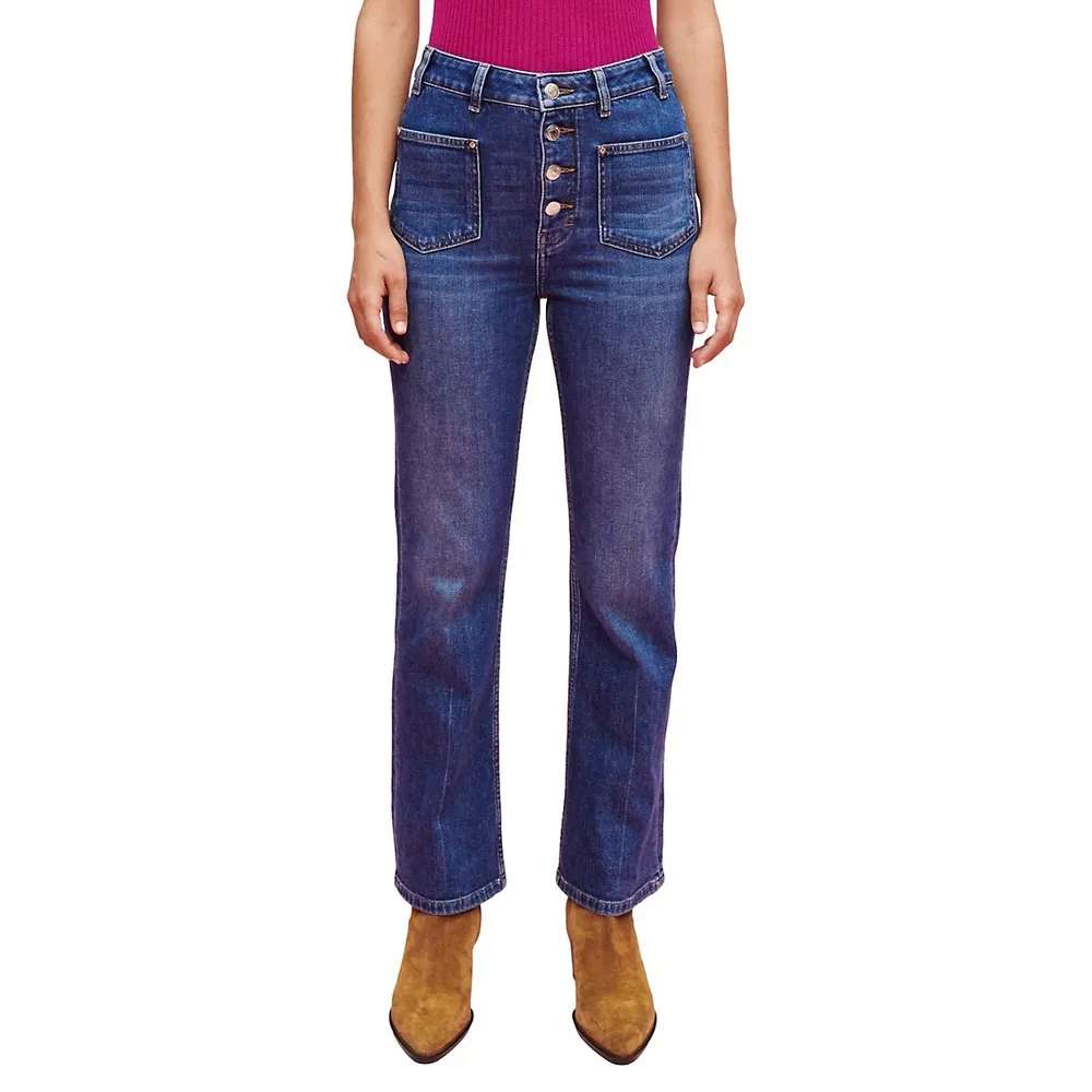 Button Fly Front Pocket Jean