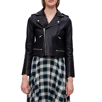 Basaltm Crop Leather Jacket