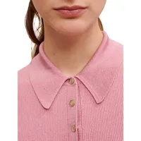 Molaine Fitted Knit Polo Sweater