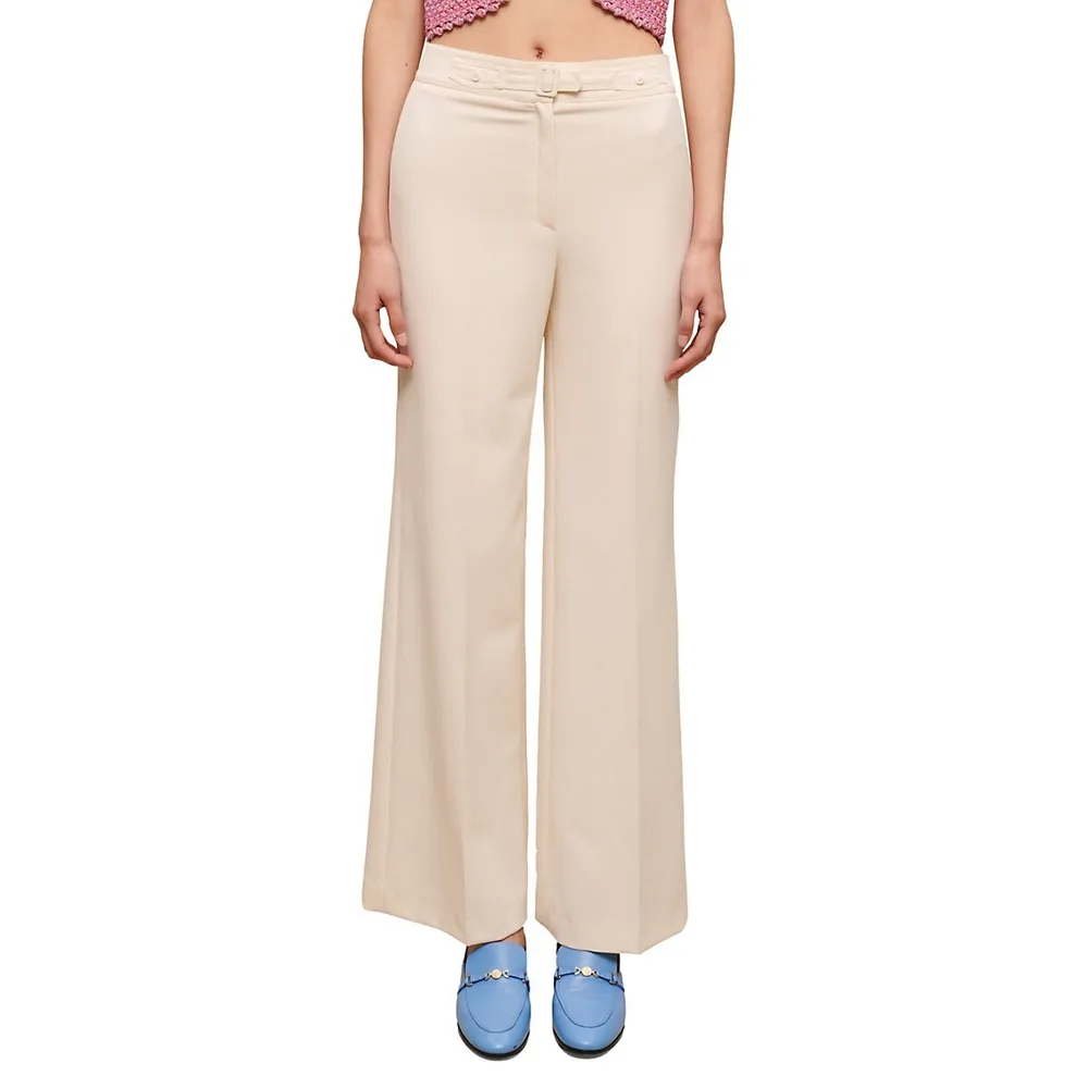 Maje Patricia Fitted Flare Pants