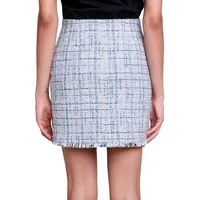Rolineta Metallic-Tweed Mini Skirt