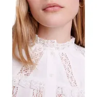 Charming Lace-Embellished Blouse