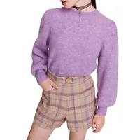 Mistala Blouson-Sleeve Sweater