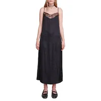 Rix Lace-Trim Maxi Slip Dress