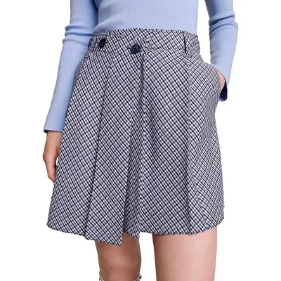 Jeedoma Asymmetrical Pleated Skirt