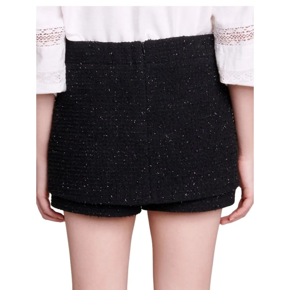 Iateau Clover-Button Tweed Shorts