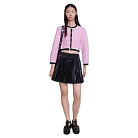 Jake Leather-Effect Pleated Skirt
