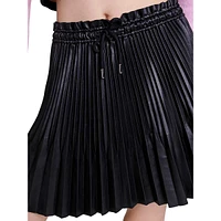 Jake Leather-Effect Pleated Skirt