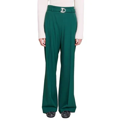 Picalo Wide-Leg Belted Trousers