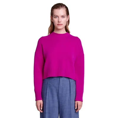 Meigety Cashmere-Blend Crop Sweater
