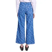 Pidragon Printed Oversized Wide-Leg Jeans