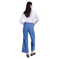 Pidragon Printed Oversized Wide-Leg Jeans