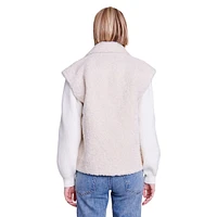 Belere Faux Shearling & Knit Sleeve Jacket