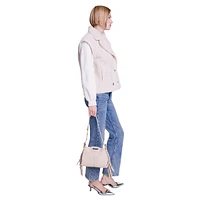 Belere Faux Shearling & Knit Sleeve Jacket