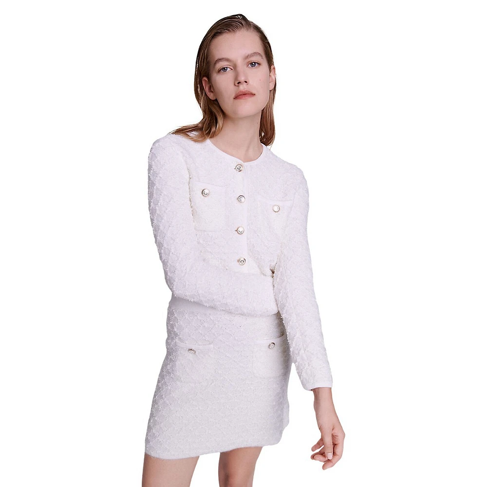 Jirtala Fuzzy-Knit Mini Skirt