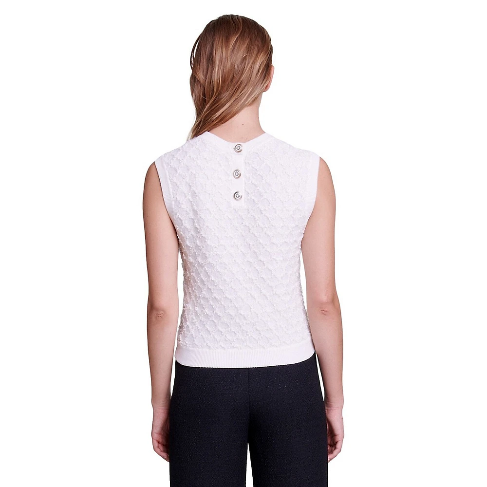 Mirtala Fuzzy-Knit Sweater Vest