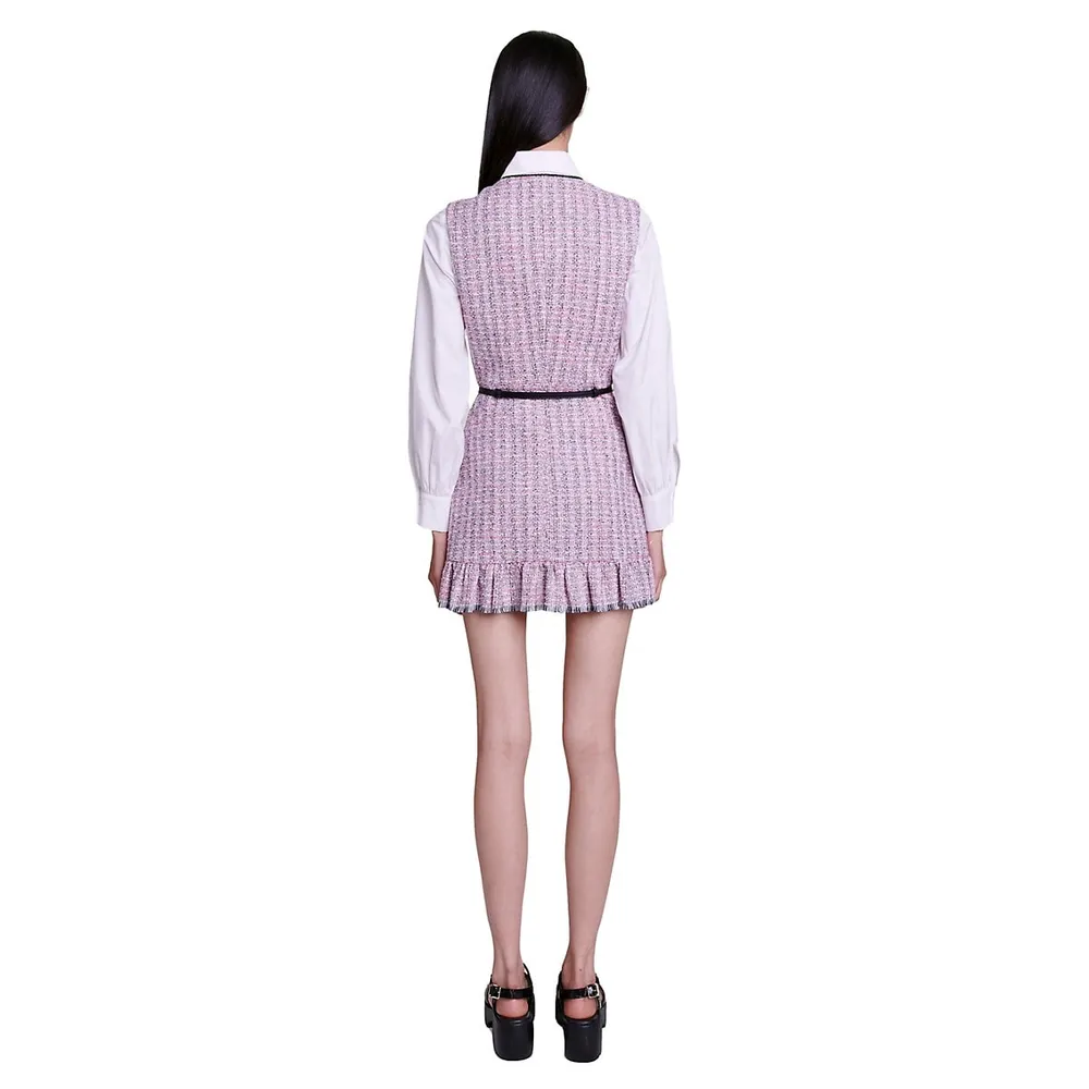 Ratri 2-in-1 Tweed Mini Dress