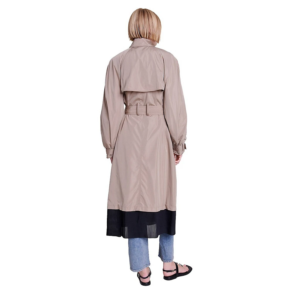 Gilusan Two-Tone Trench Coat