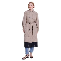 Gilusan Two-Tone Trench Coat