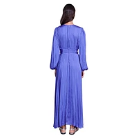 Riverde Finely-Pleated Gown