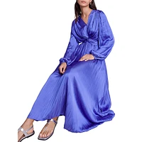 Riverde Finely-Pleated Gown