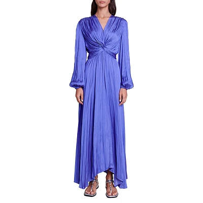 Riverde Finely-Pleated Gown