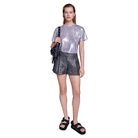 Tame Metallic Lamé T-Shirt