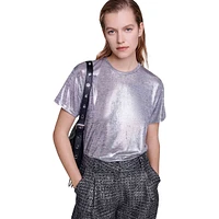 Tame Metallic Lamé T-Shirt