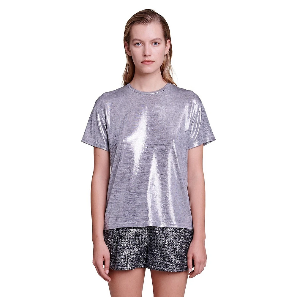 Tame Metallic Lamé T-Shirt