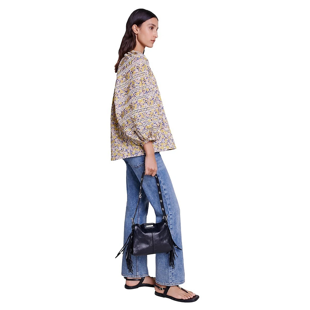 Liliflower Printed Embroidered Oversized Blouse