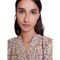 Liliflower Printed Embroidered Oversized Blouse