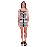 Rolls Strappy Striped Knit Mini Dress