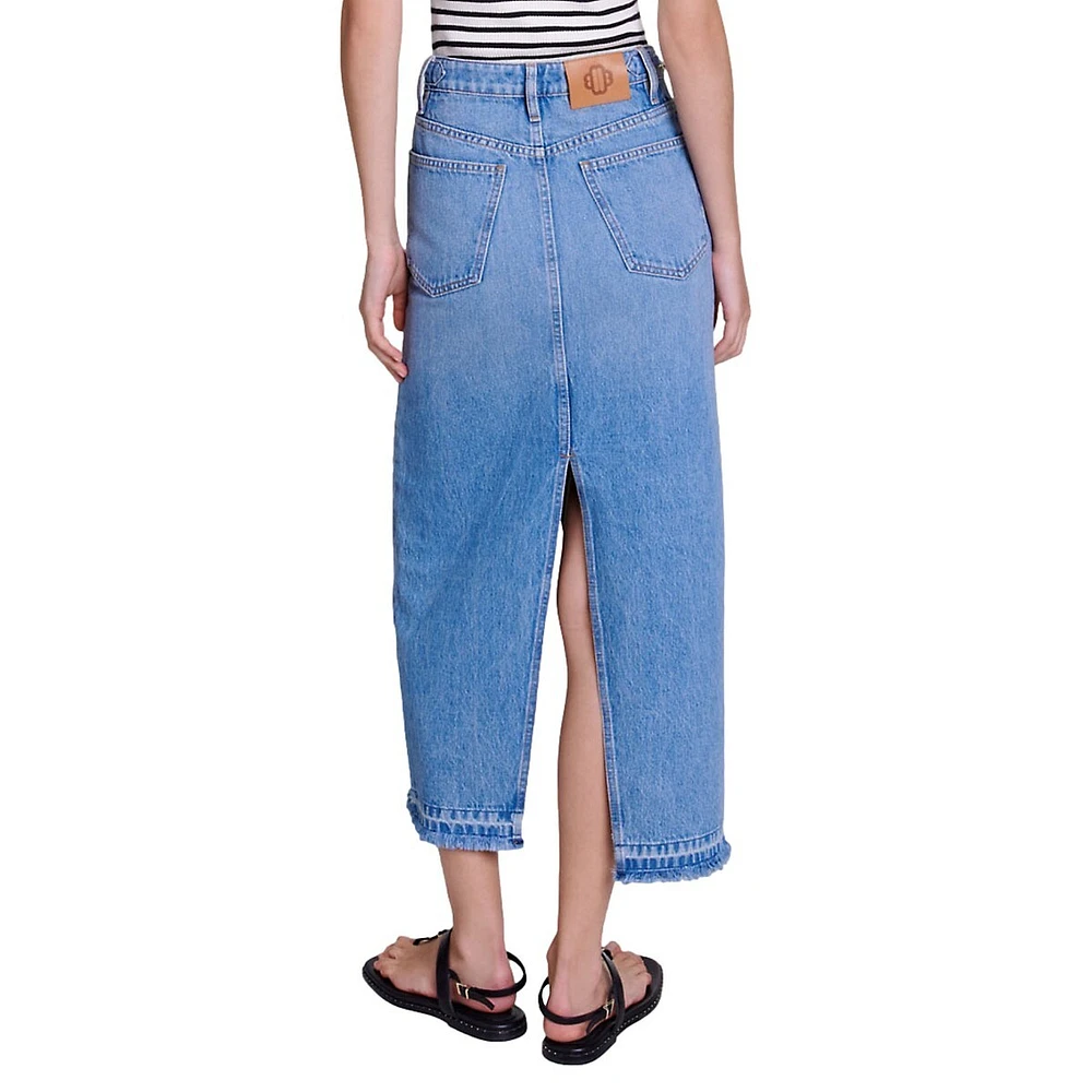 Jextro Maxi Denim Skirt