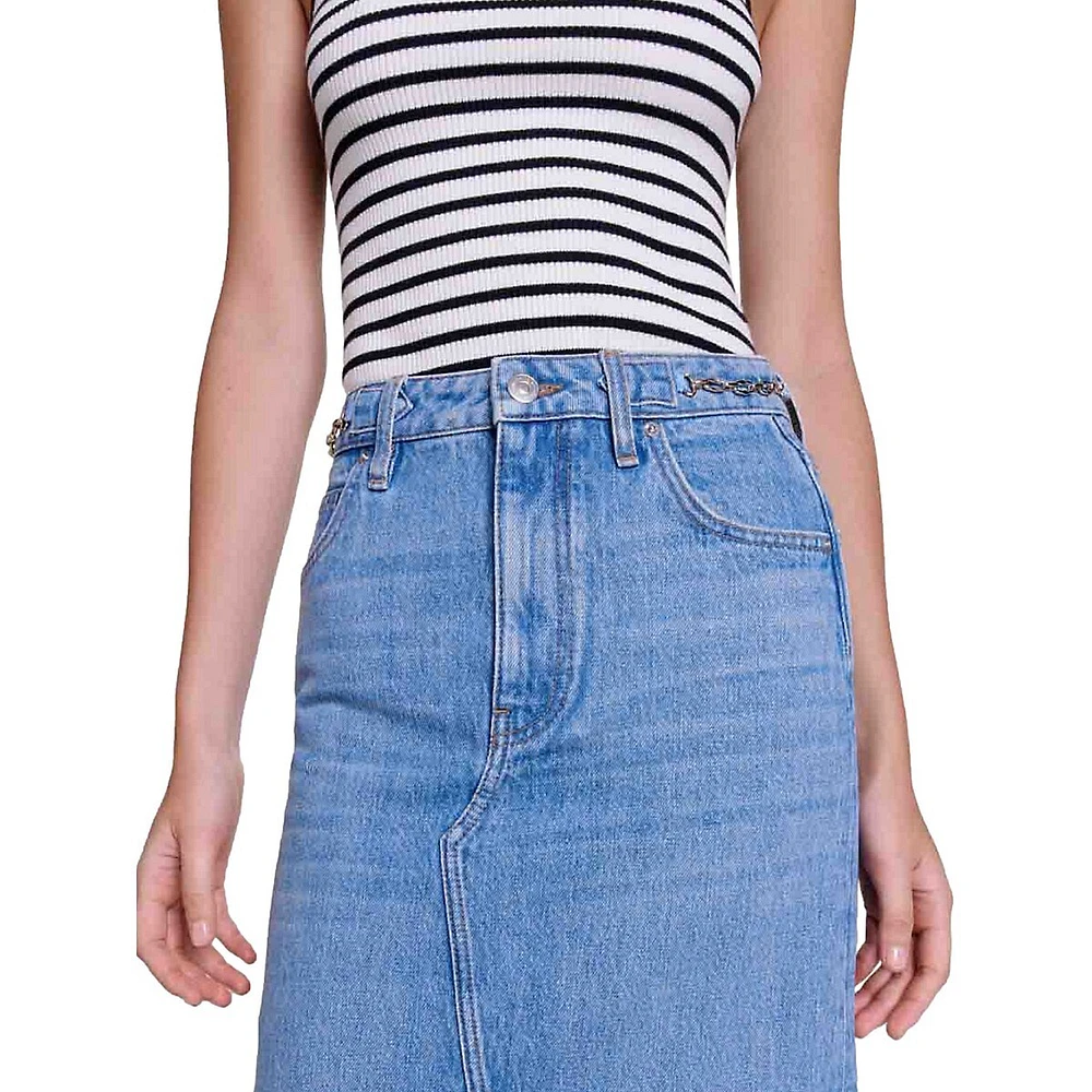 Jextro Maxi Denim Skirt