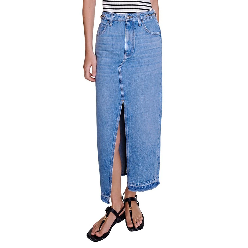 Jextro Maxi Denim Skirt