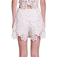 Izimette Sequined Crochet Shorts