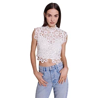 Lozimette Sequined Lace Top