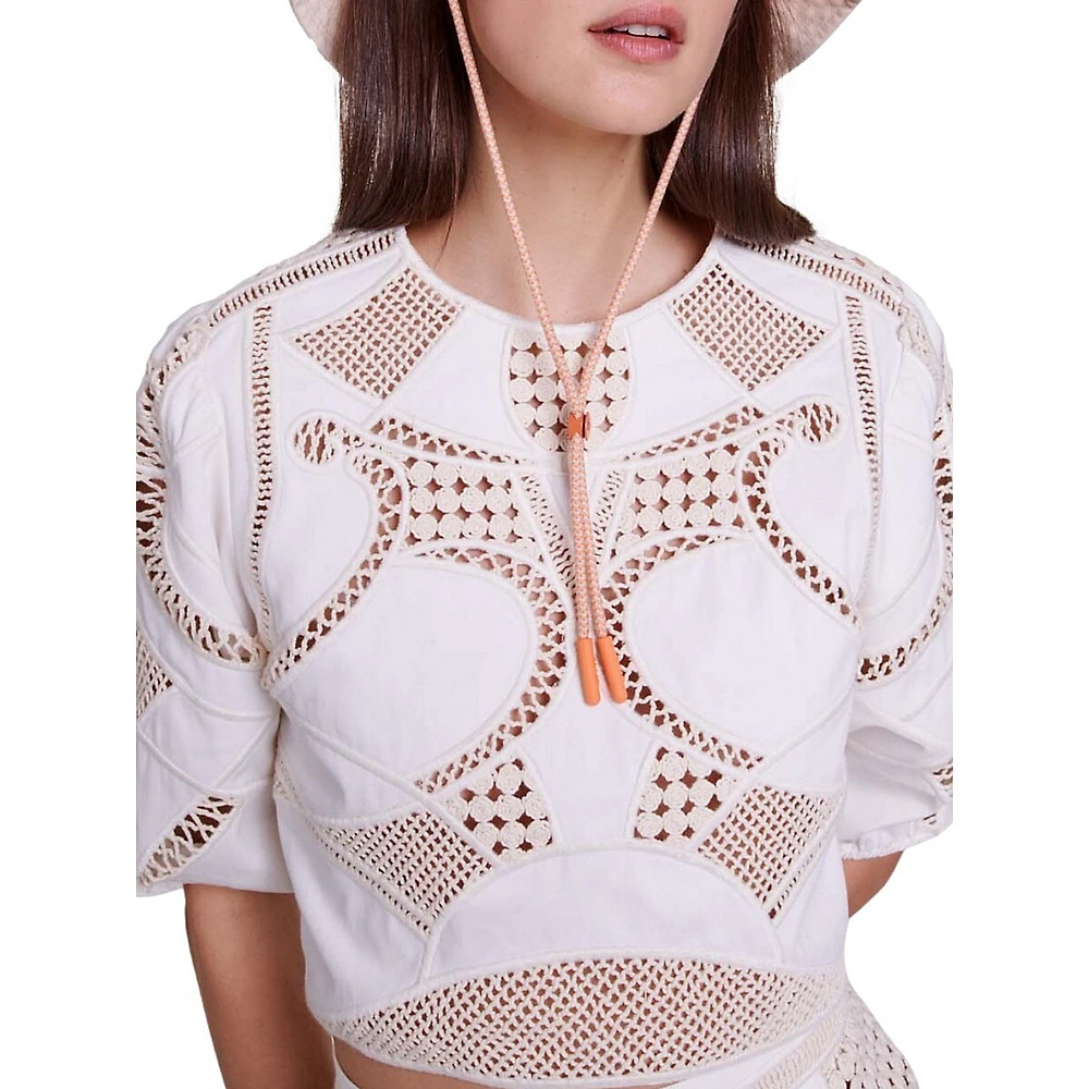 Liany Mesh-Detailed Top