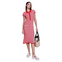 Rinamaille Polo-Style Knit Midi Dress