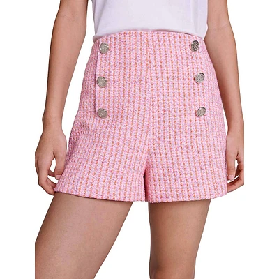 Iaradis Nautical Button Glitter Tweed Shorts