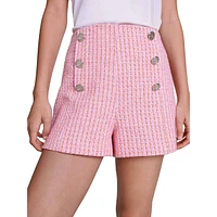 Iaradis Nautical Button Glitter Tweed Shorts