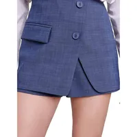 Ieronica Wool-Blend Tailored Mini Skort