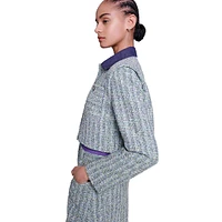 Voelia Cropped Tweed Jacket